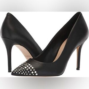 Aldo Craysa Silver Studded Pointed Heels Black